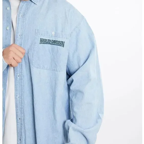 Vintage Harley Davidson Denim Shirt - Picture 2 of 7